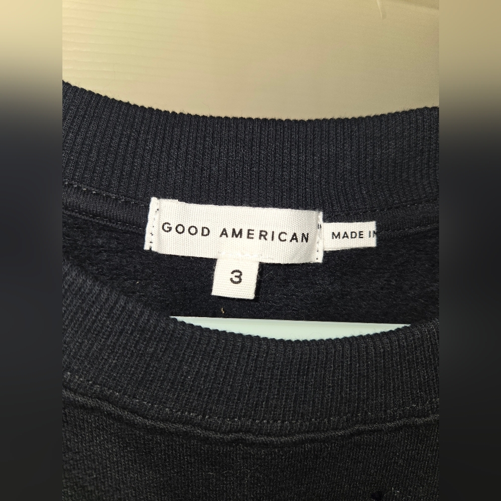NWT Good American 'Scorpio' Rhinestone Crewneck Sweatshirt - Picture 5 of 7